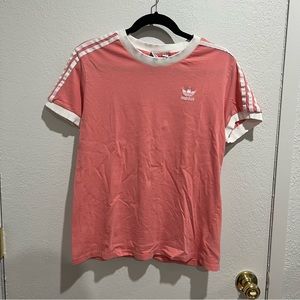 Adidas Pink Adicolor Classics 3-Stripe Tee